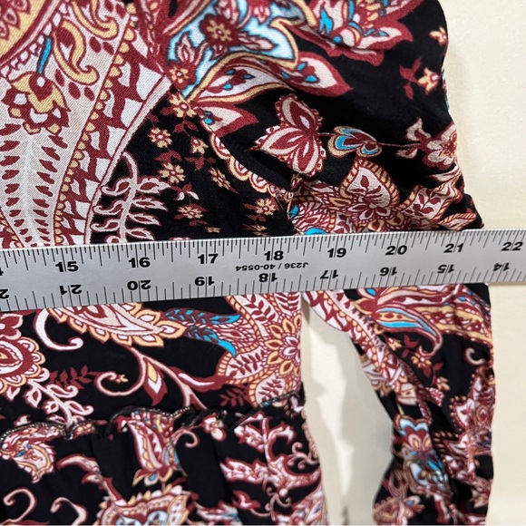 EUC Anthropologie Cady Tiered Paisley Tunic Dress small petite boho - Picture 5 of 10